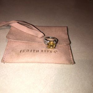 Judith Ripka Citrine  Silver Silver Ring